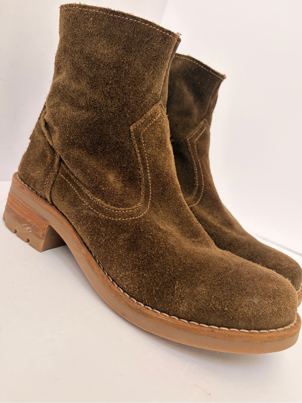 ANTONIO DE FARIA MILA Green Suede Boots
